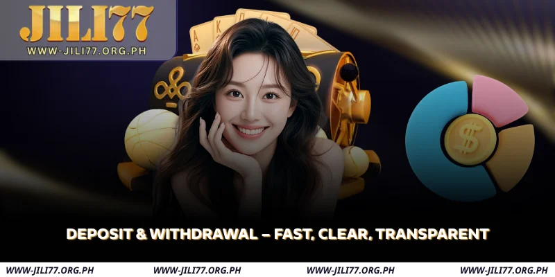 deposit & withdrawal fast, clear, transparent